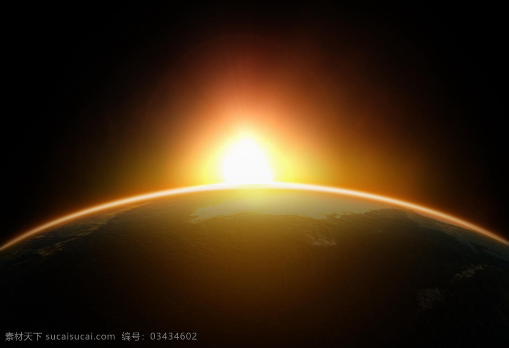 地球 日出 视频 太阳 发光