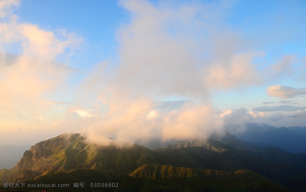 武功山风光 武功山风景 武功山日出 武功山云海 武功山晚霞 落日 霞光 山峰 山 旅游摄影 国内旅游