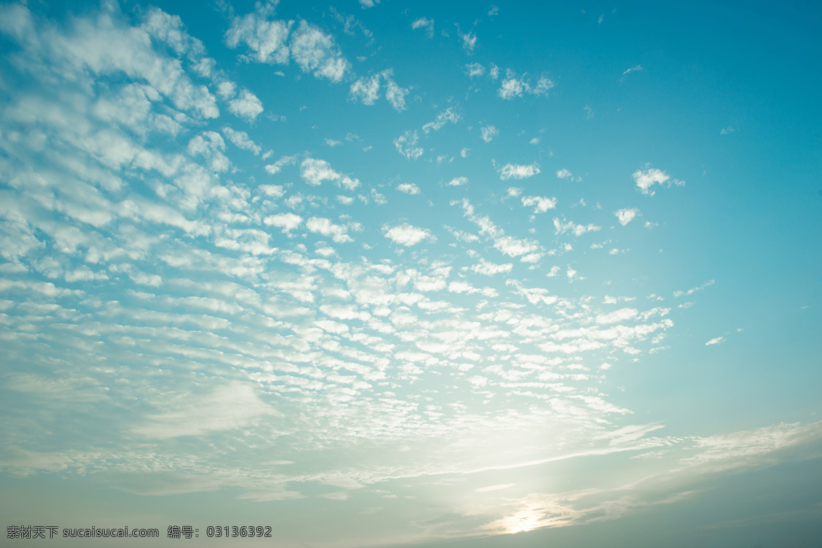 黄昏 高密度云 天空 高清 蓝色 自然景观 自然风景