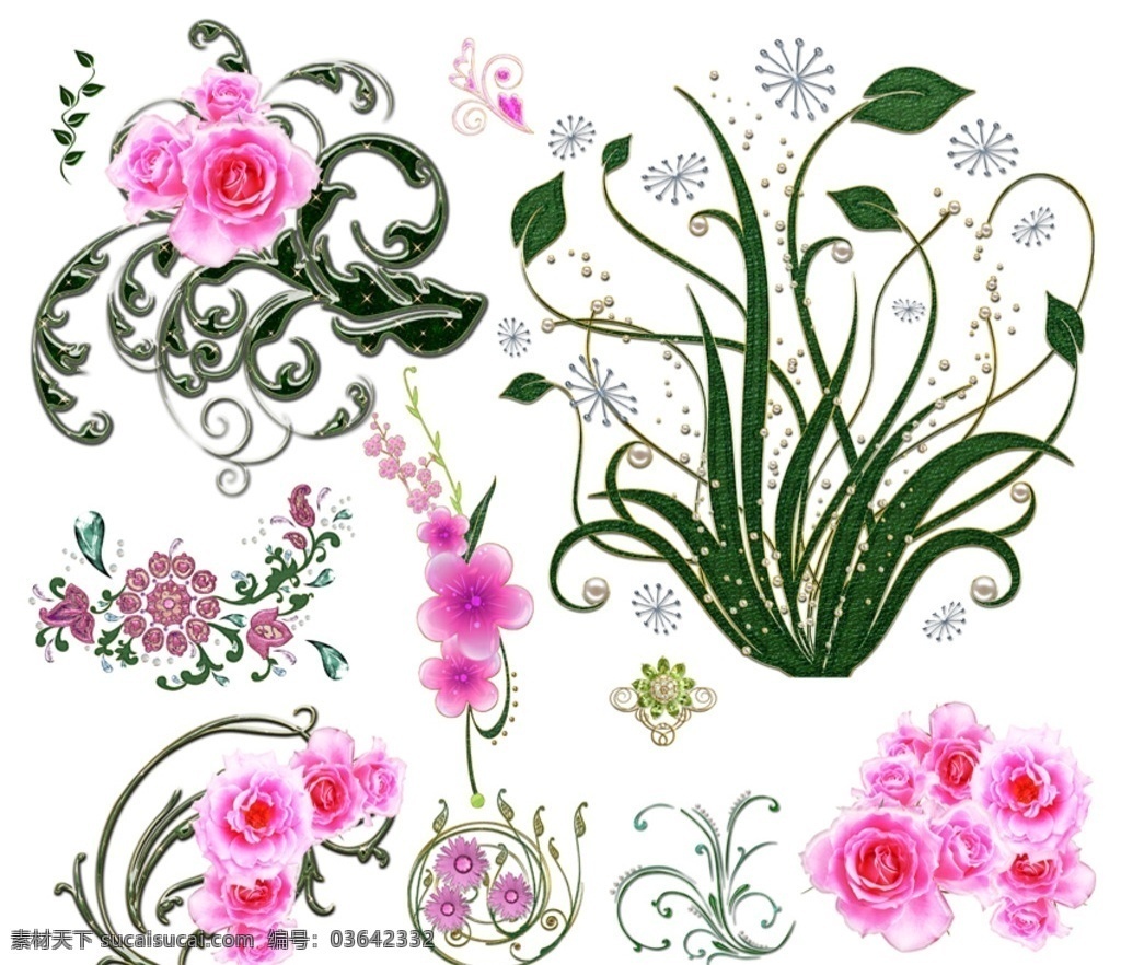 立体花纹 玫瑰花边 玫瑰花图案 菊花花纹 玫瑰花纹 粉红玫瑰花 精美立体花纹 玫瑰花束 相册框花边 底纹边框 花边花纹