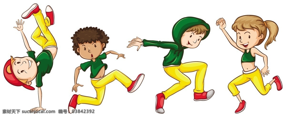 卡通跳舞儿童 动作 欢乐 卡通 手绘 可爱 儿童素材 学生 小学生 人物 快乐 卡通儿童 卡通设计