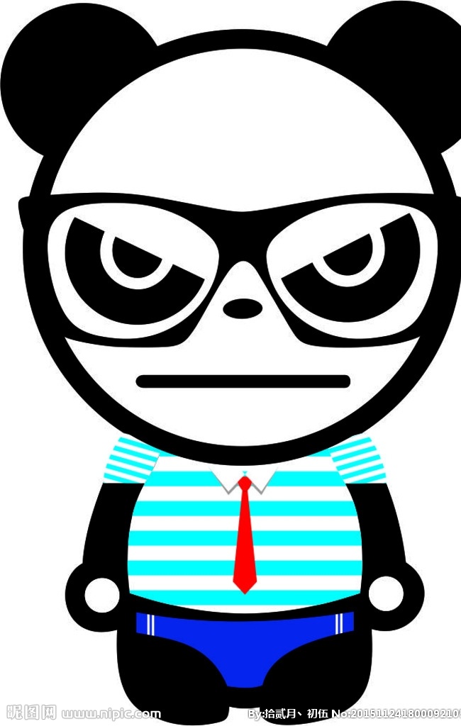 熊猫 hi panda 流行 潮牌 潮流 服装 印花 服装印花 标志图标 公共标识标志 潘达 hipanda logo 卡通设计 矢量 动漫动画 动漫人物