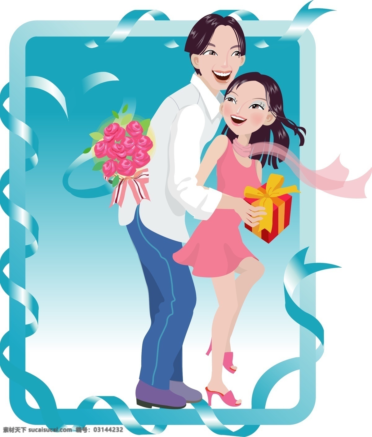 韩国 插画 情人节 情侣 系列 寤 插画集