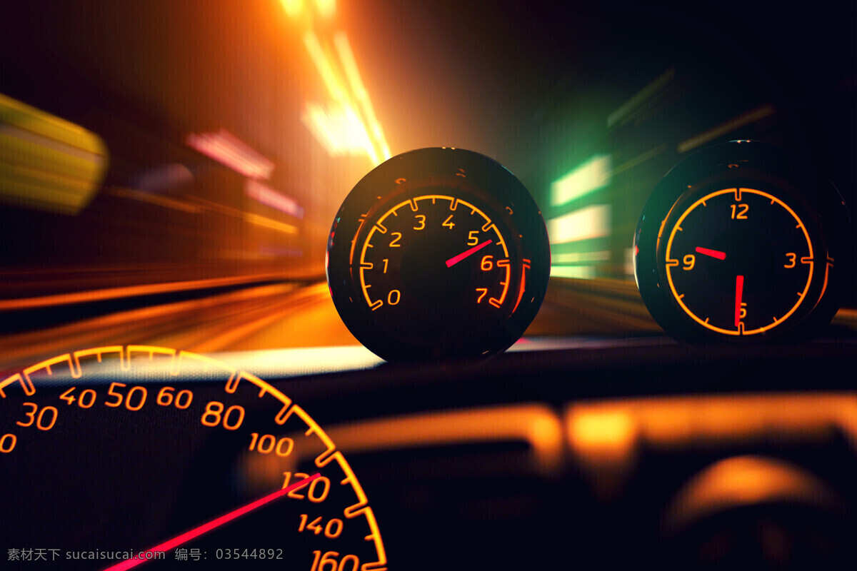 极 速 时光 车 高清 汽车 夜景 仪表盘 背景图片
