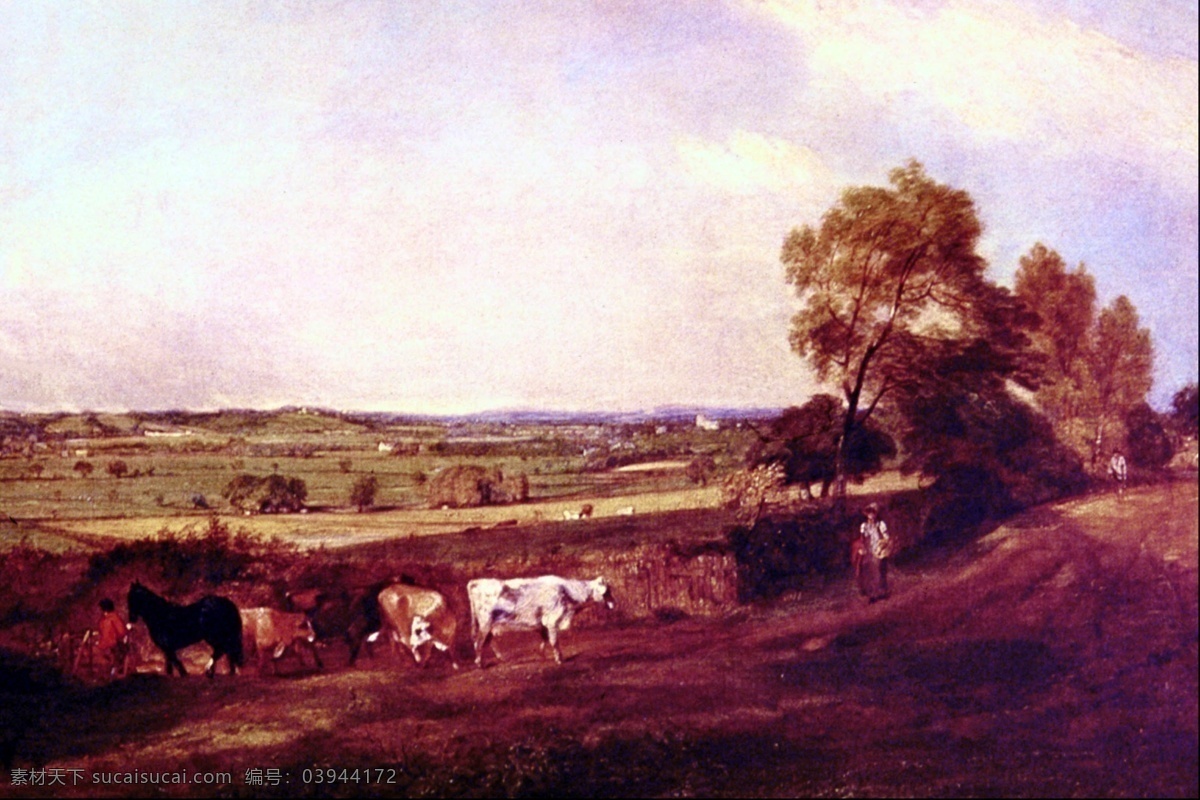 油画风景 油画 世界 油画世界 设计素材 风景专辑 书画美术 白色