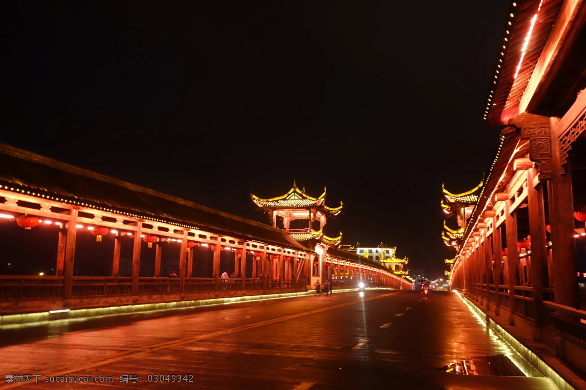 三清山 照片 古建筑 夜景 灯光 楼亭 长廊 旅游摄影 国内旅游