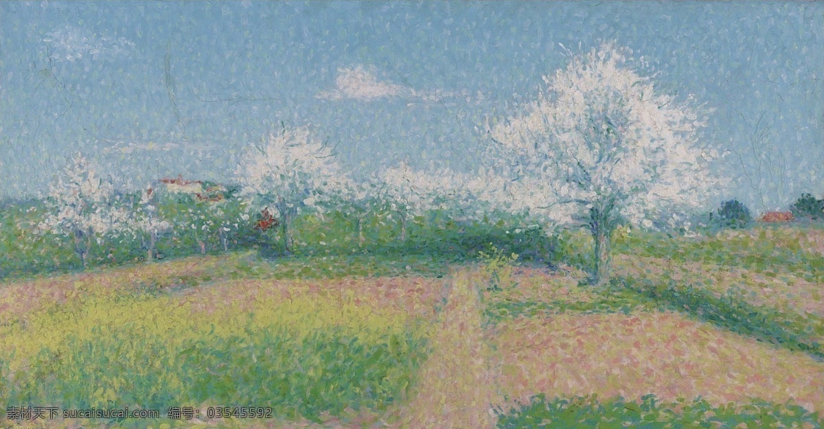 lauge 印象派 风景 自然 田园 油画 装饰画 orchard 法国 画家 希尔 拉格 achille artists the