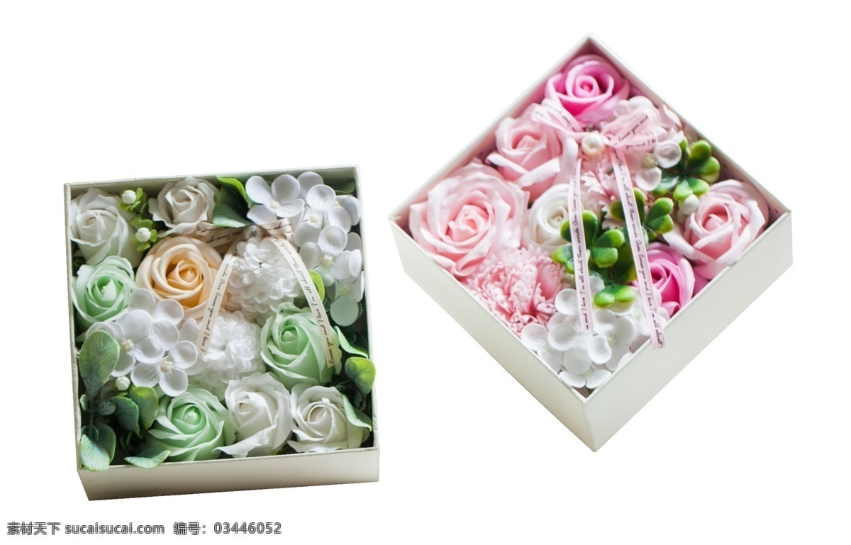两个 鲜花 礼物 盒 情人节 礼品盒 礼物盒 惊喜 浪漫 献花 礼品 花束