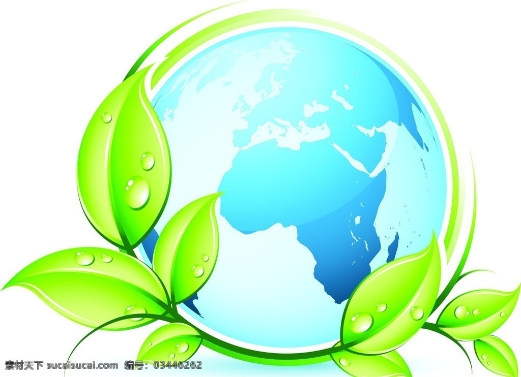 環保 地球 矢量 綠葉 能源 科技 现代工业 现代科技