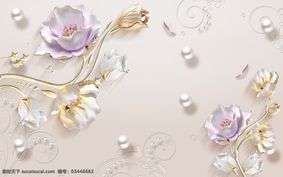 简约 时尚 新 中式 郁金香 背景 墙 手绘花鸟 欧式花纹 珠宝 中式背景 立体 时尚背景 珠宝背景 分层