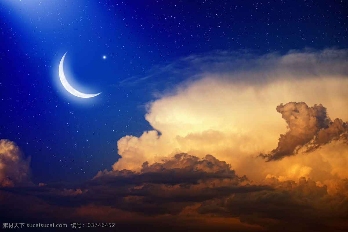 天空 月亮 风景 天空月亮风景 星星 天空云朵 云层风景 白云 云海风景 美丽风景 自然美景 风景摄影 天空图片 风景图片