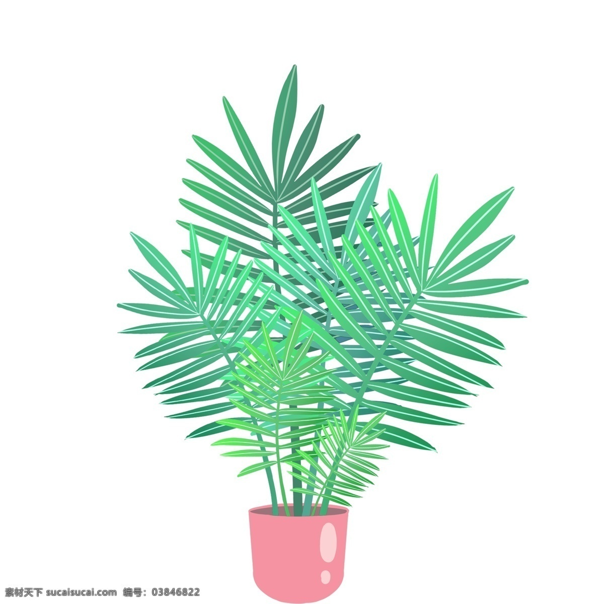 夏季 绿色 盆栽 图案 元素 植物 绿植 绿色盆栽 花盆 手绘 简约 创意元素 psd元素 免抠元素