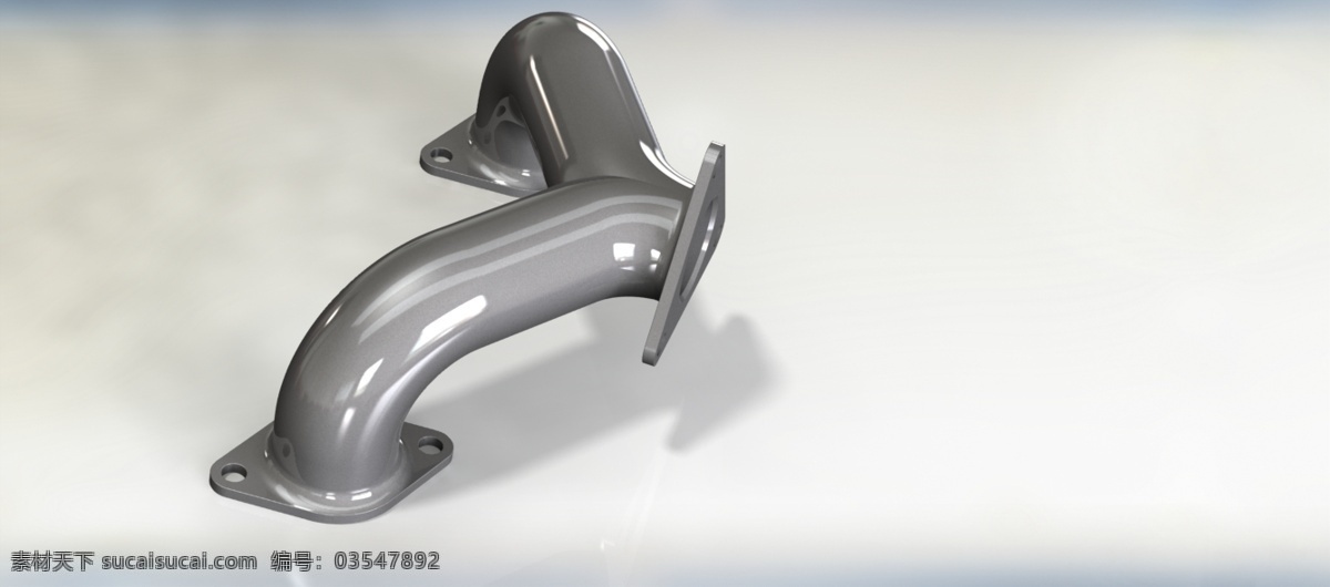 v4 发动机 排气 manufold 汽车 零部件 3d模型素材 其他3d模型