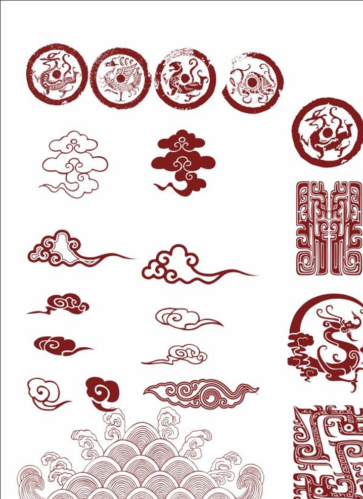 祥云 图腾 矢量图 简笔画 文化素材 文化艺术 传统文化