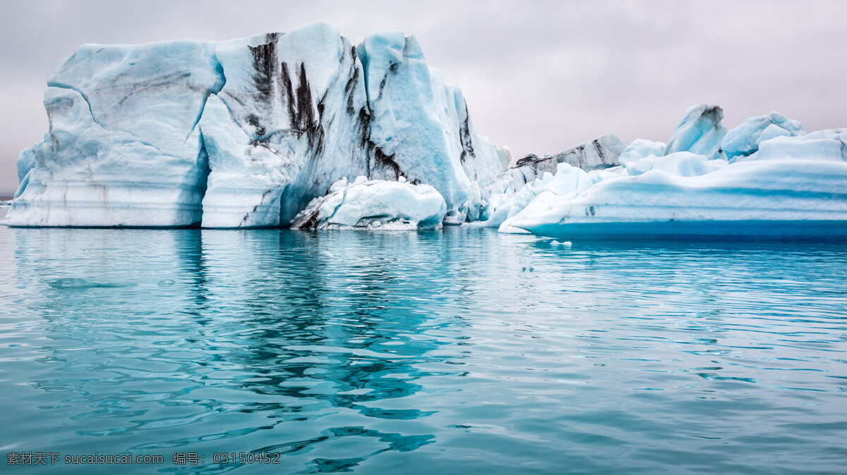 唯美 南极 冰川 风景 高清 冰山 冰河 河流
