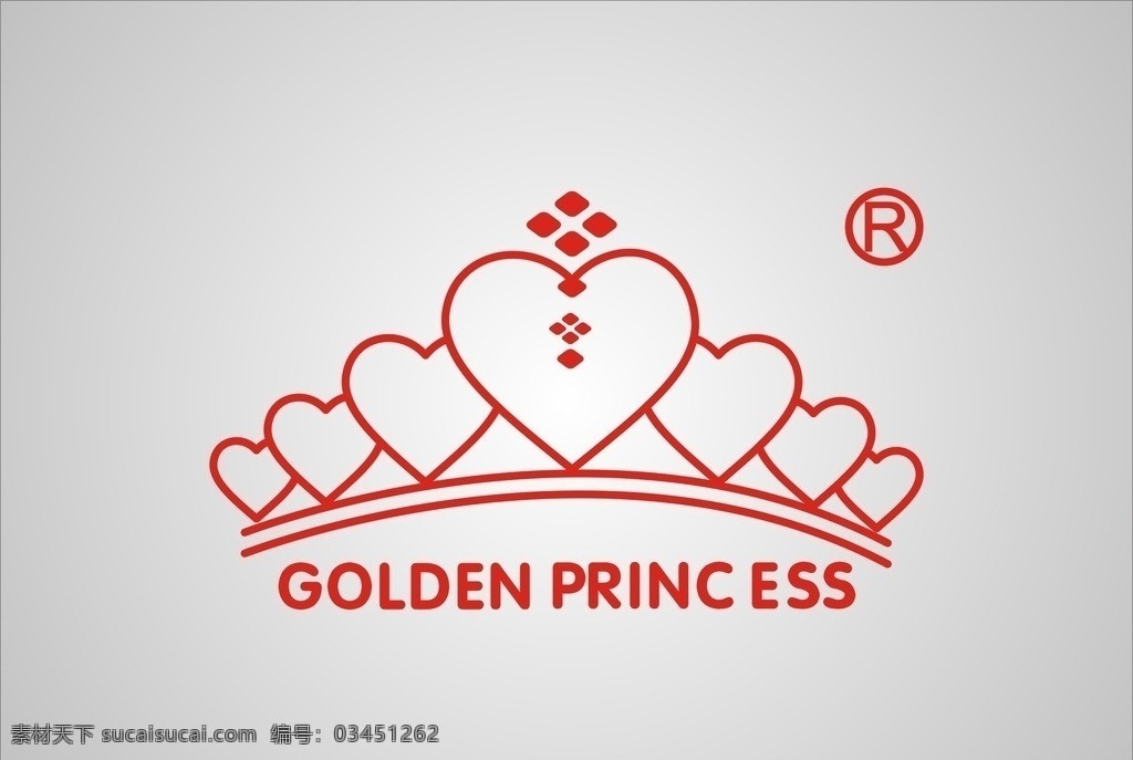 心形logo golden princess 心形 logo 创意 logo设计 红色心形 结婚logo 婚礼logo 心心相连 卡通设计 矢量