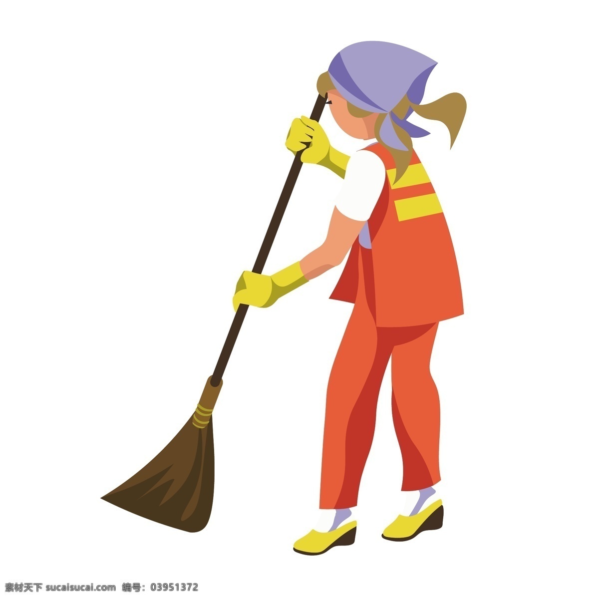 卡通 环卫 工人 矢量 扫地 扫地清洁 城市环卫 环卫工人 城市清洁 扫地的工人 卡通环卫工人