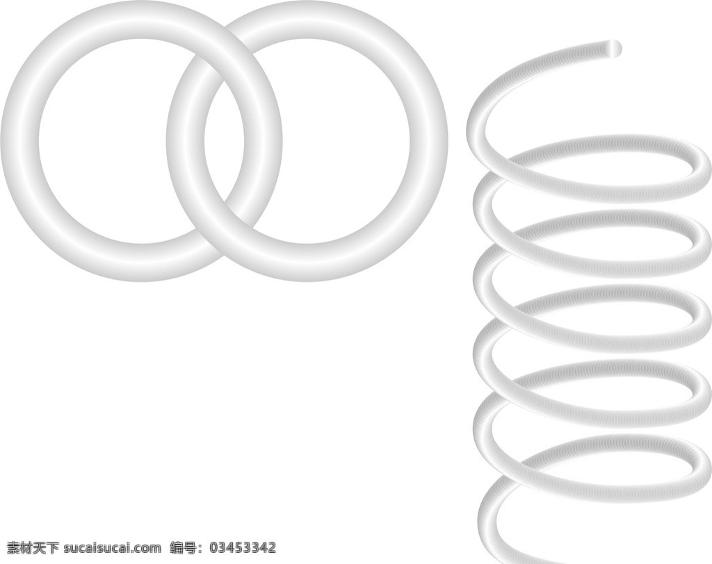 弹簧和套环 弹簧 套环 环形 铁丝 金属套环