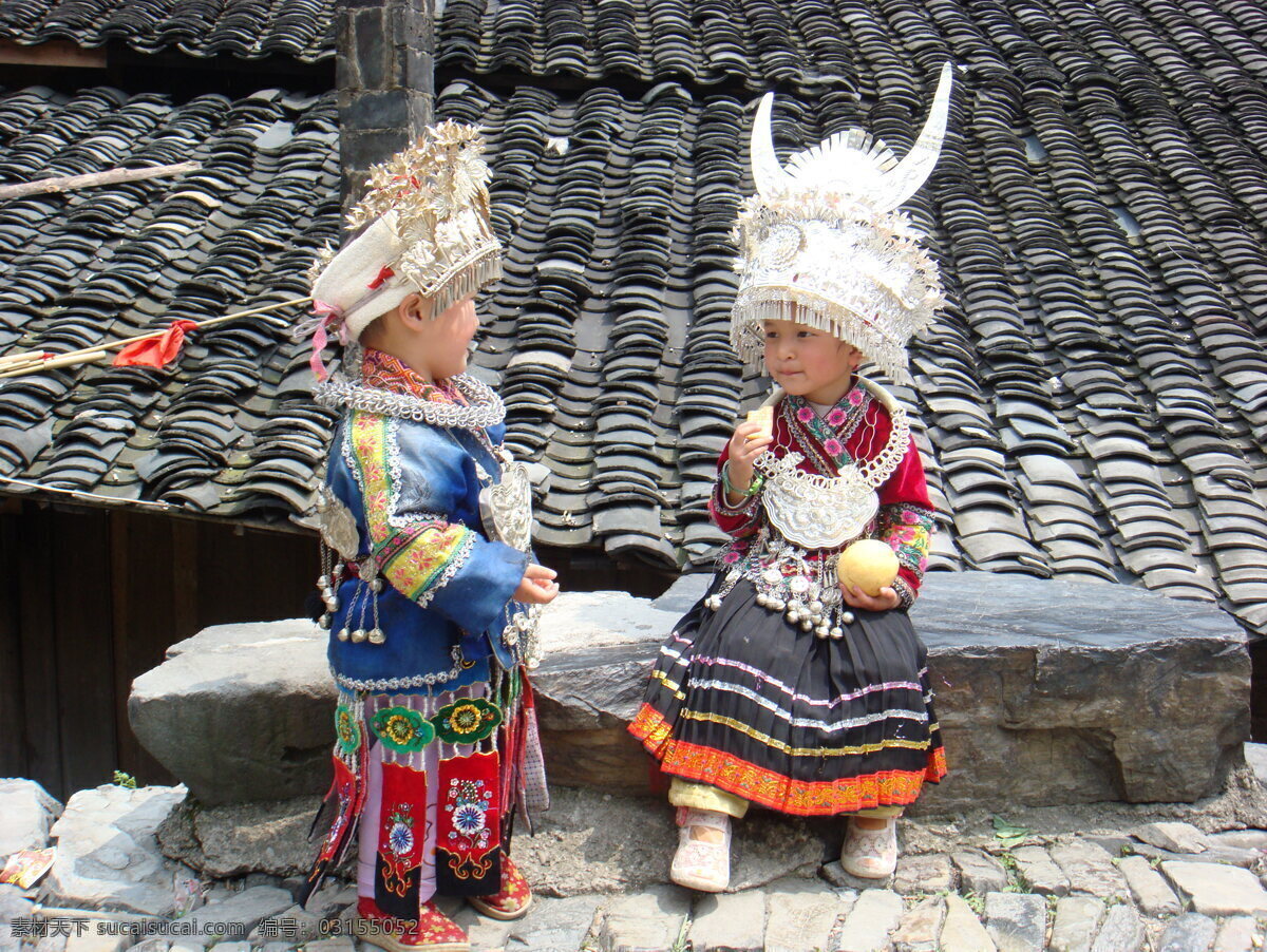 苗寨风情 少数民族 异族风情 童年 趣图 旅游摄影 人文景观 摄影图库