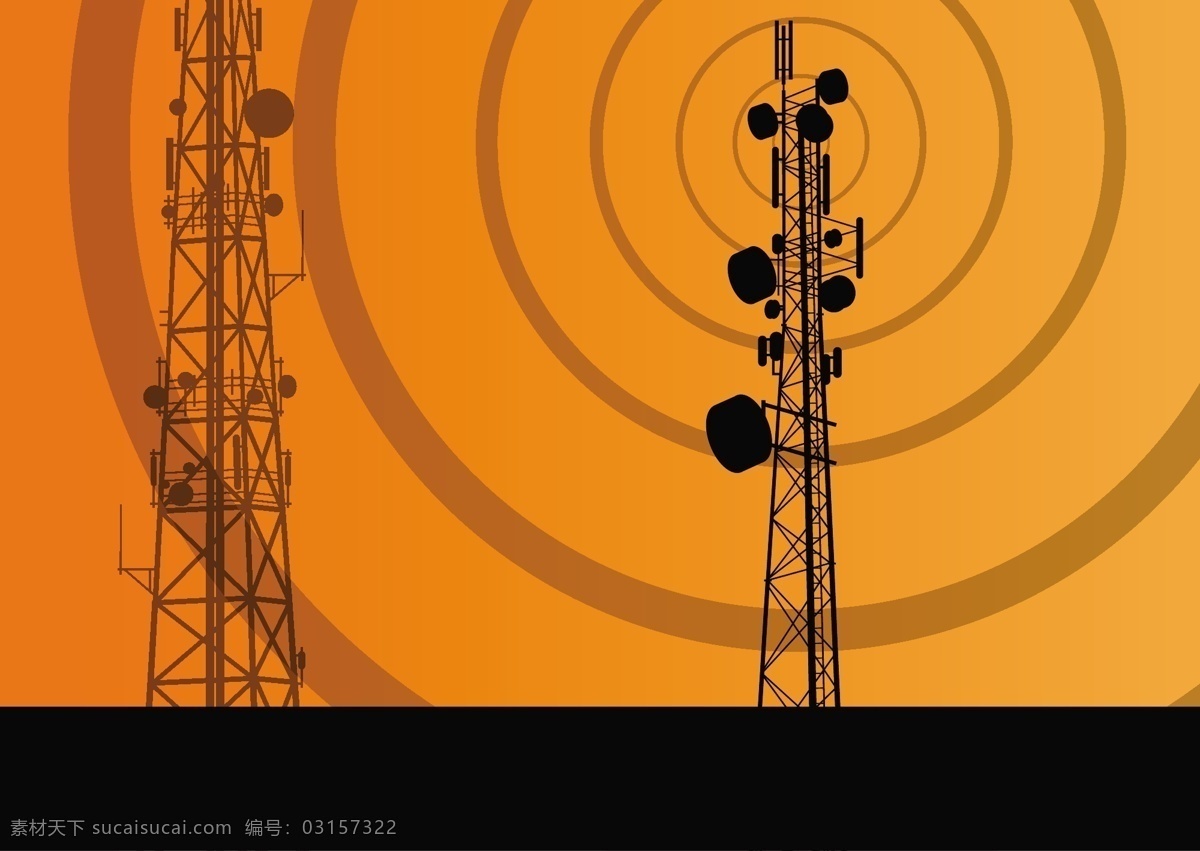 网络 信号 塔 图标 矢量 设计素材 平面设计 矢量素材 背景素材 信号塔