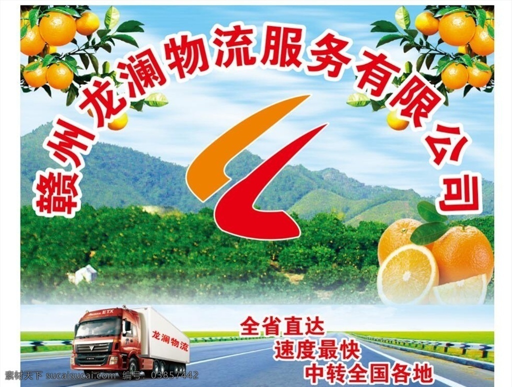 物流海报 赣南脐橙 龙澜 物流 公司海报 脐橙节 广告海报