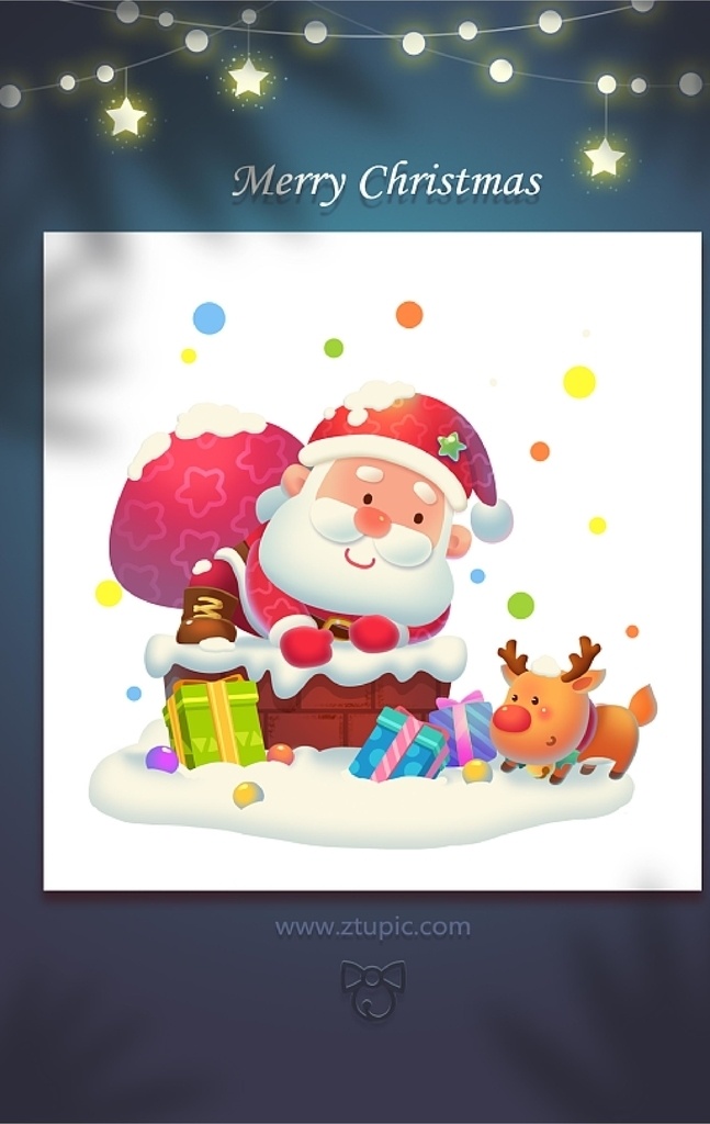 圣诞老人图片 圣诞节 礼物 插画 元素 背景 海报 底纹边框 背景底纹