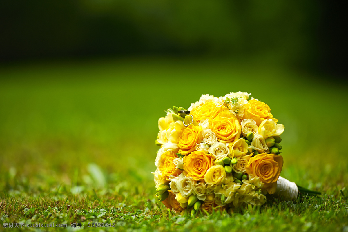 草地 上 花朵 婚礼 鲜花 彩色 美丽 幸福 花草图片 花的图片