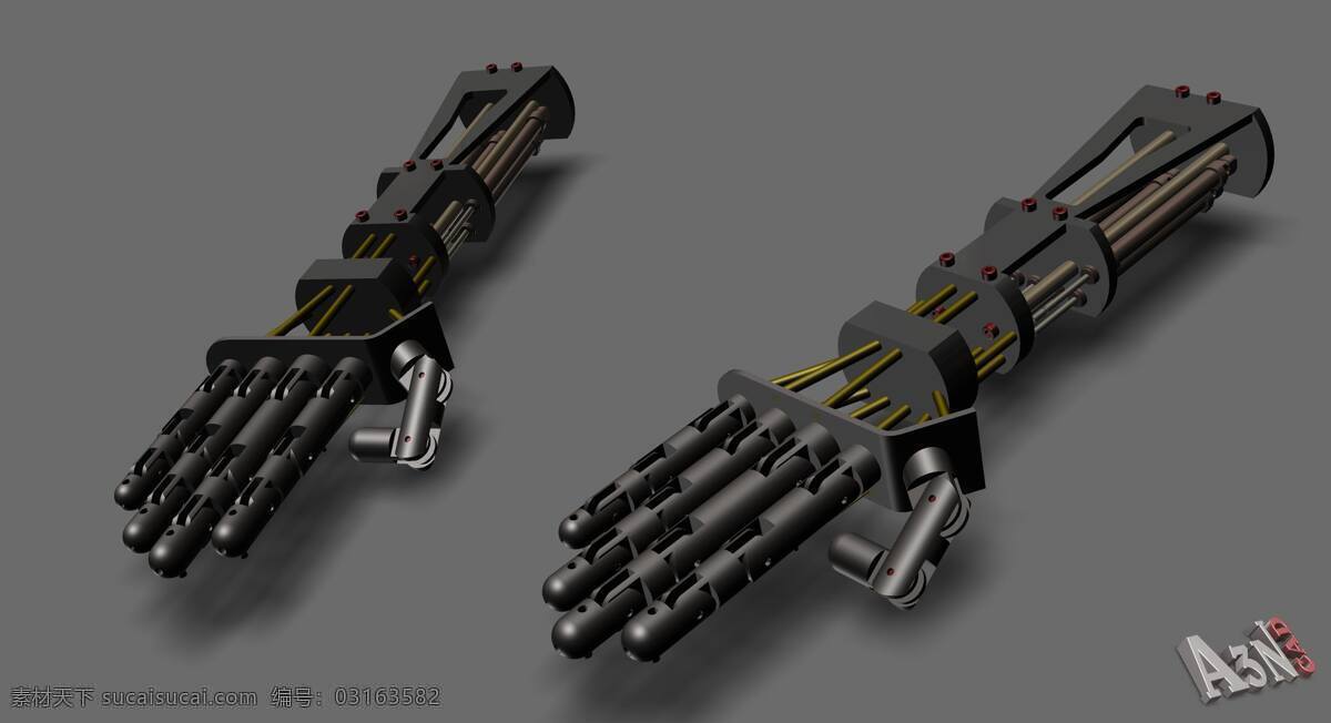 robothand 机器人 grabcad 机 cad素材 cad