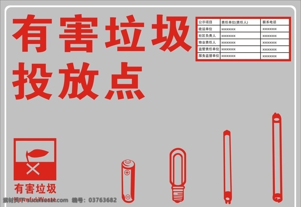 有害 垃圾 投放 点 有害垃圾 标识牌 不锈钢腐蚀 有害垃圾标牌 矢量文件 文化艺术