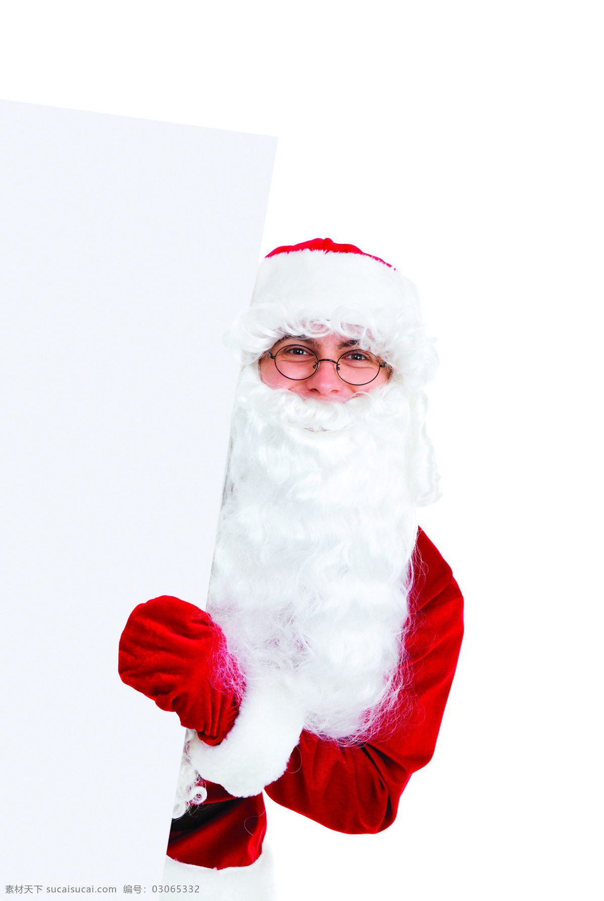 展示 广告牌 圣诞老人 圣诞节素材 新年素材 老人图片 人物图片