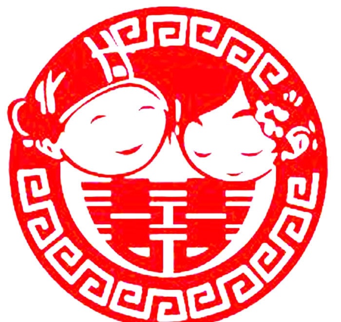 双喜婚庆 双喜 婚庆 礼仪 线稿 剪纸 窗花 生活用品 生活百科 矢量