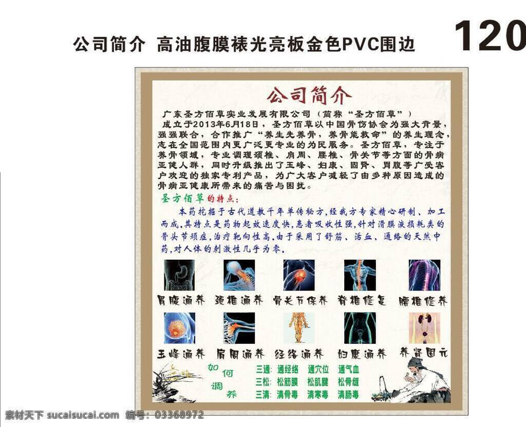 圣方 佰 草 公司简介 脊椎 人体图 特点