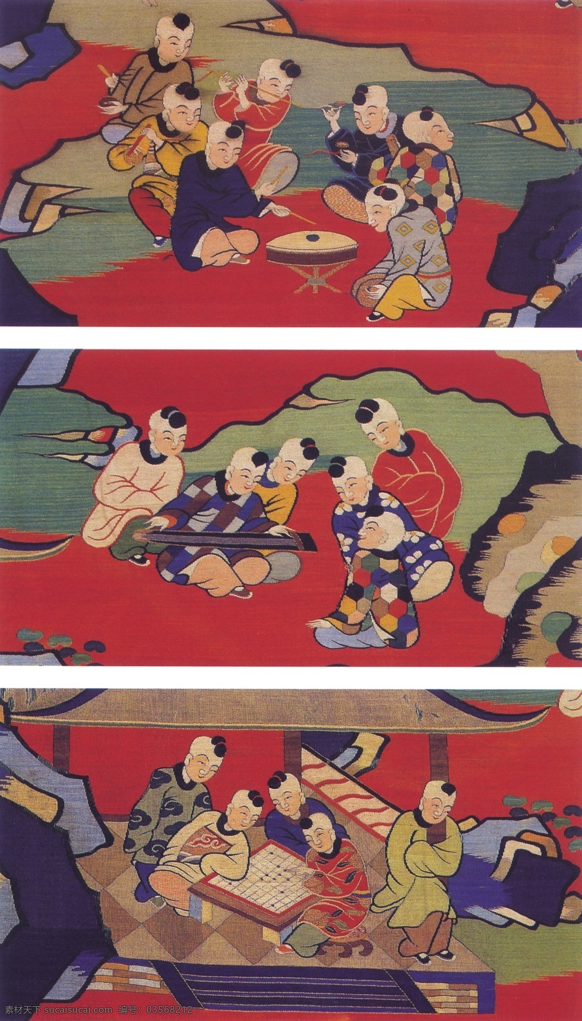 古画免费下载 分层 源文件 古画 手绘 图纸 仙鹤 中国 传统 元素 整合 百朝百官 官服 月老 文化艺术