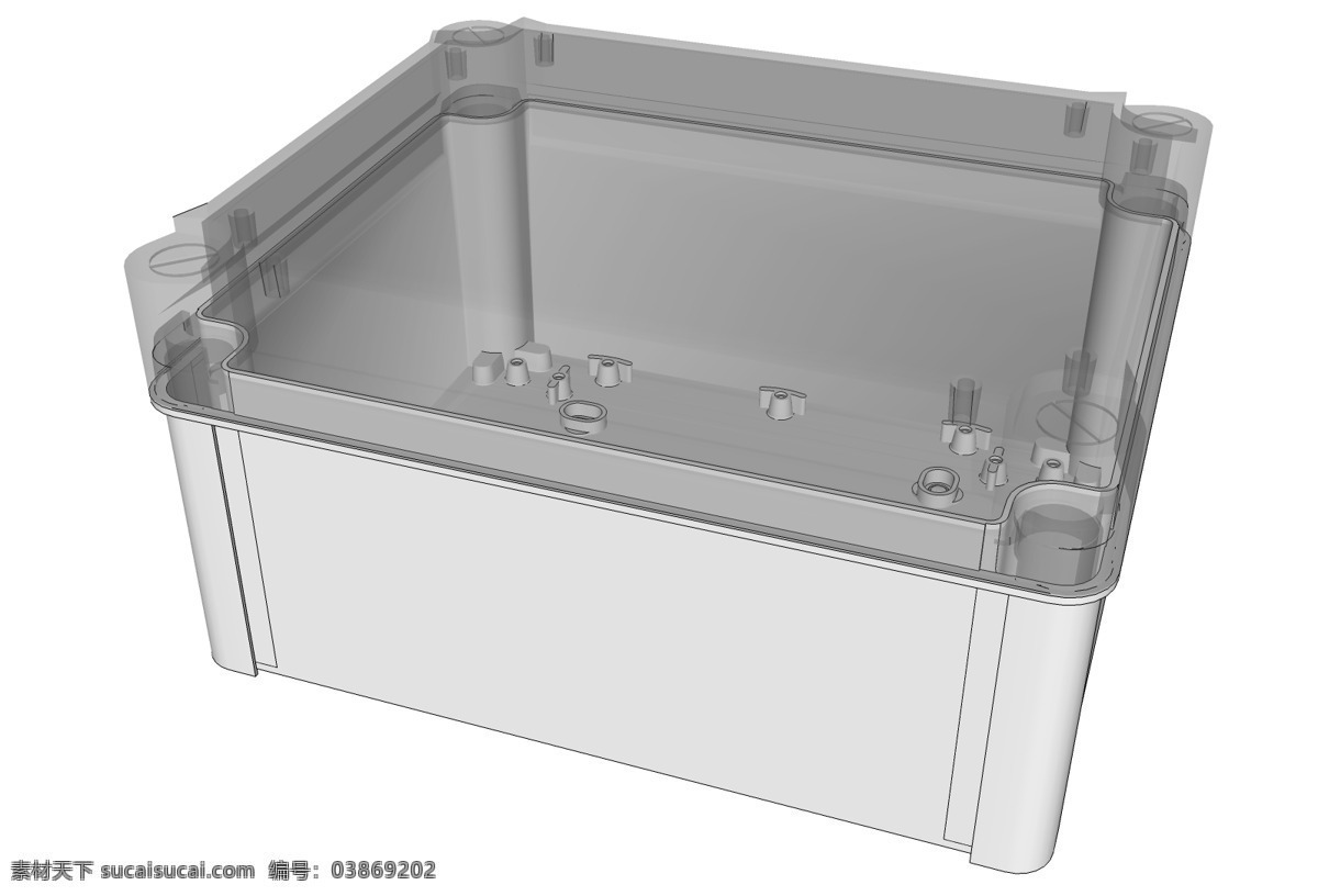 abs 拉萨 电气 盒 透明 盖 抽烟 sarel 箱 3d模型素材 其他3d模型