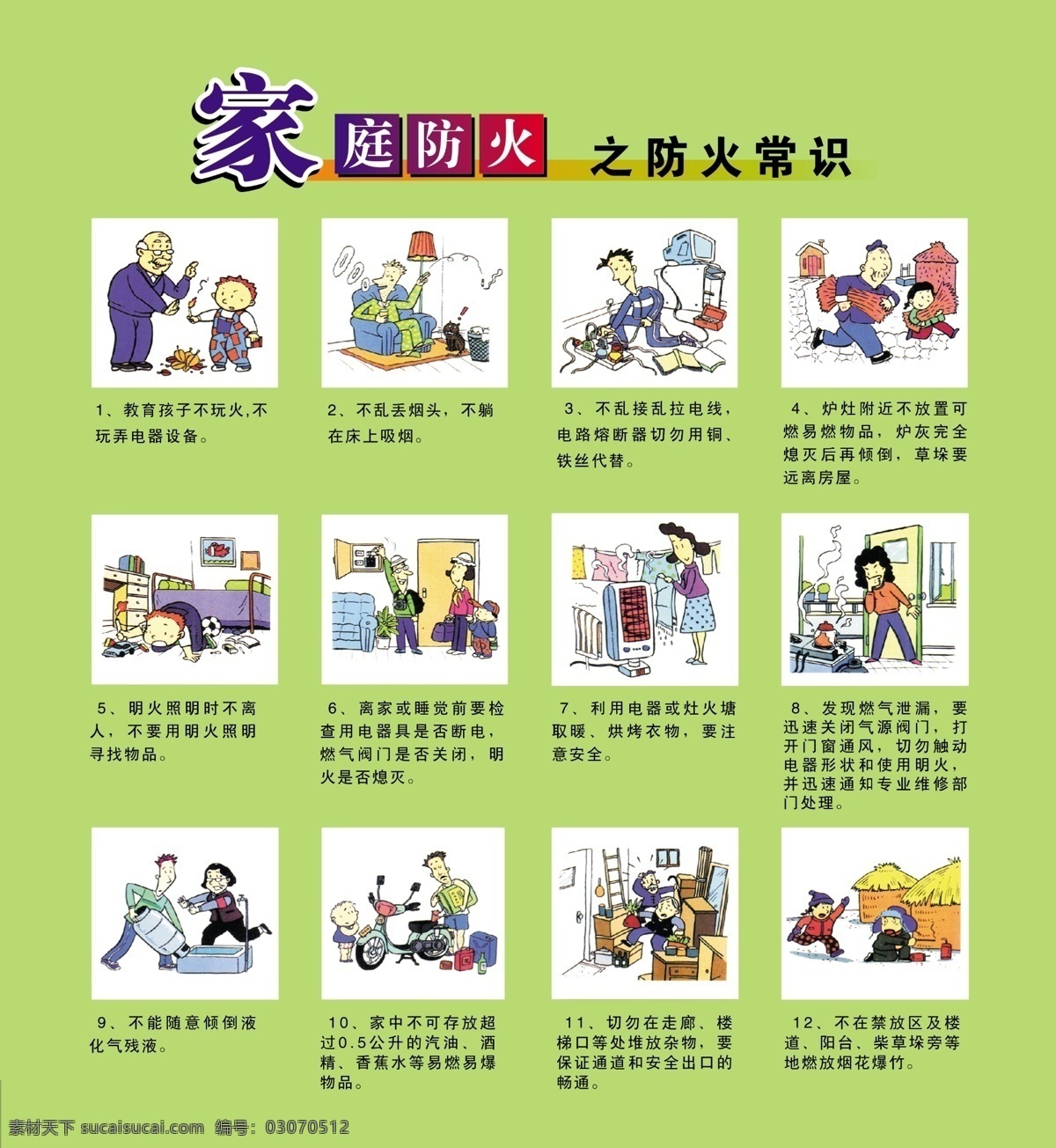 家庭防火常识 消防 安全 逃生 消防知识 安全知识 消防安全 灭火常识 灭火 预防火灾 展板模板 广告设计模板 源文件