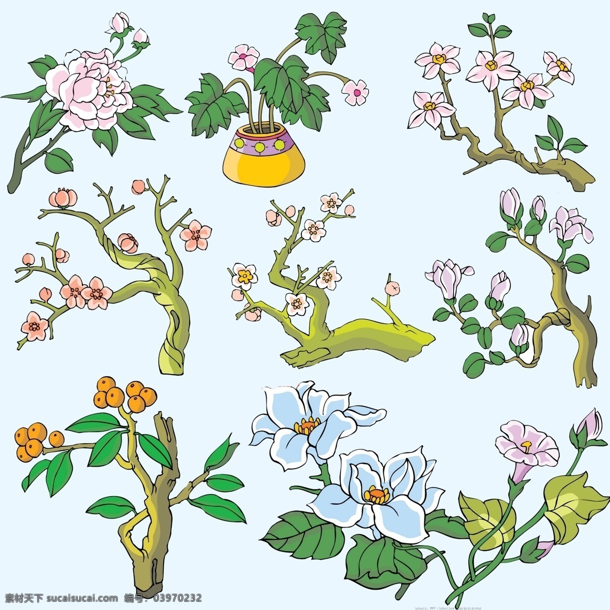 手绘 花 ps 分层 手绘花 手绘素材 卡通素材 卡通花 创意造型 创意花朵 插画配图 卡通配图 白色