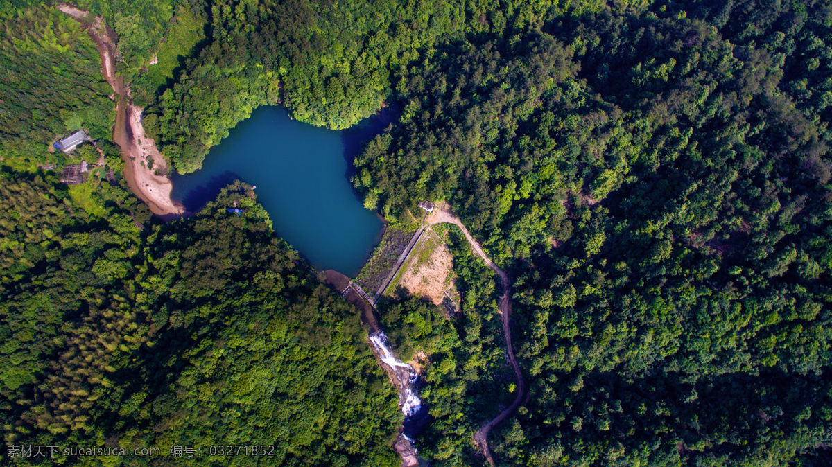 航拍目连湖 石台风光 牯牛降 秋浦河 仙寓山 乡村 山村 青山 绿水 自然风光 自然景观 自然风景