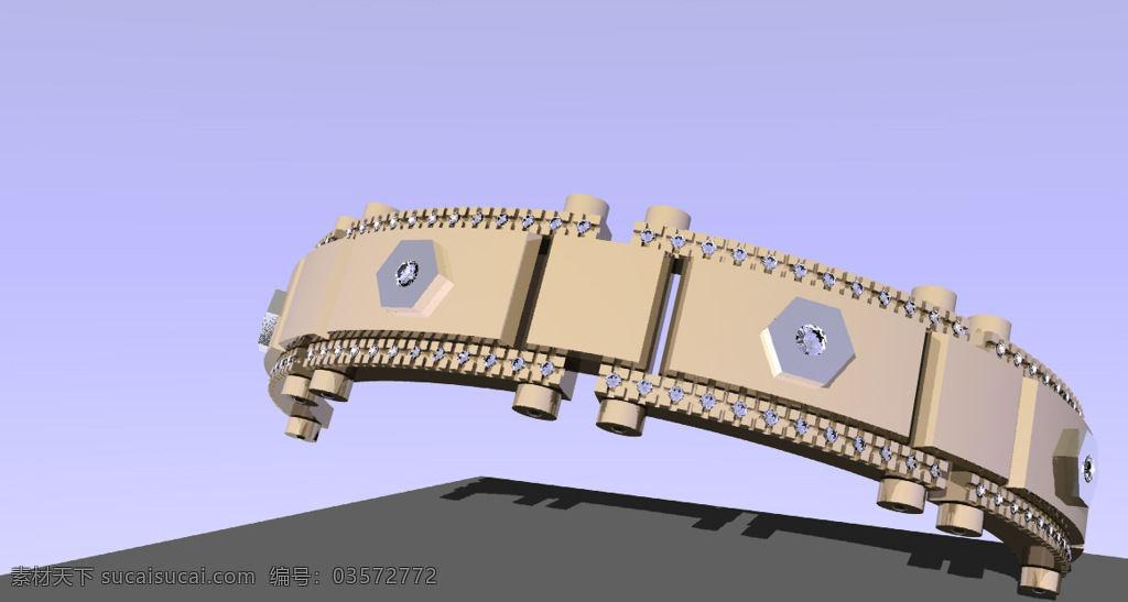 腕带免费下载 珠宝首饰 3d模型素材 其他3d模型