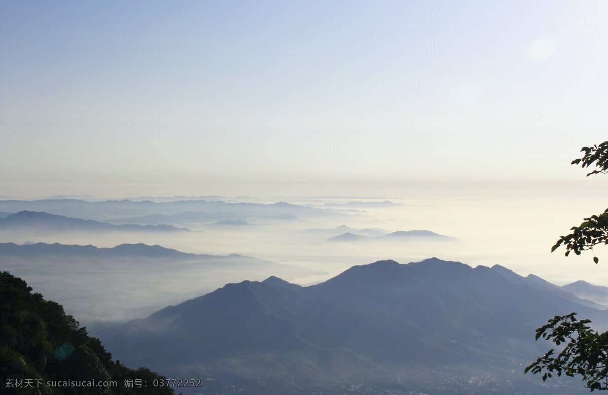泰山 风景 景物 山 云海 眺望 自然景观 自然风景