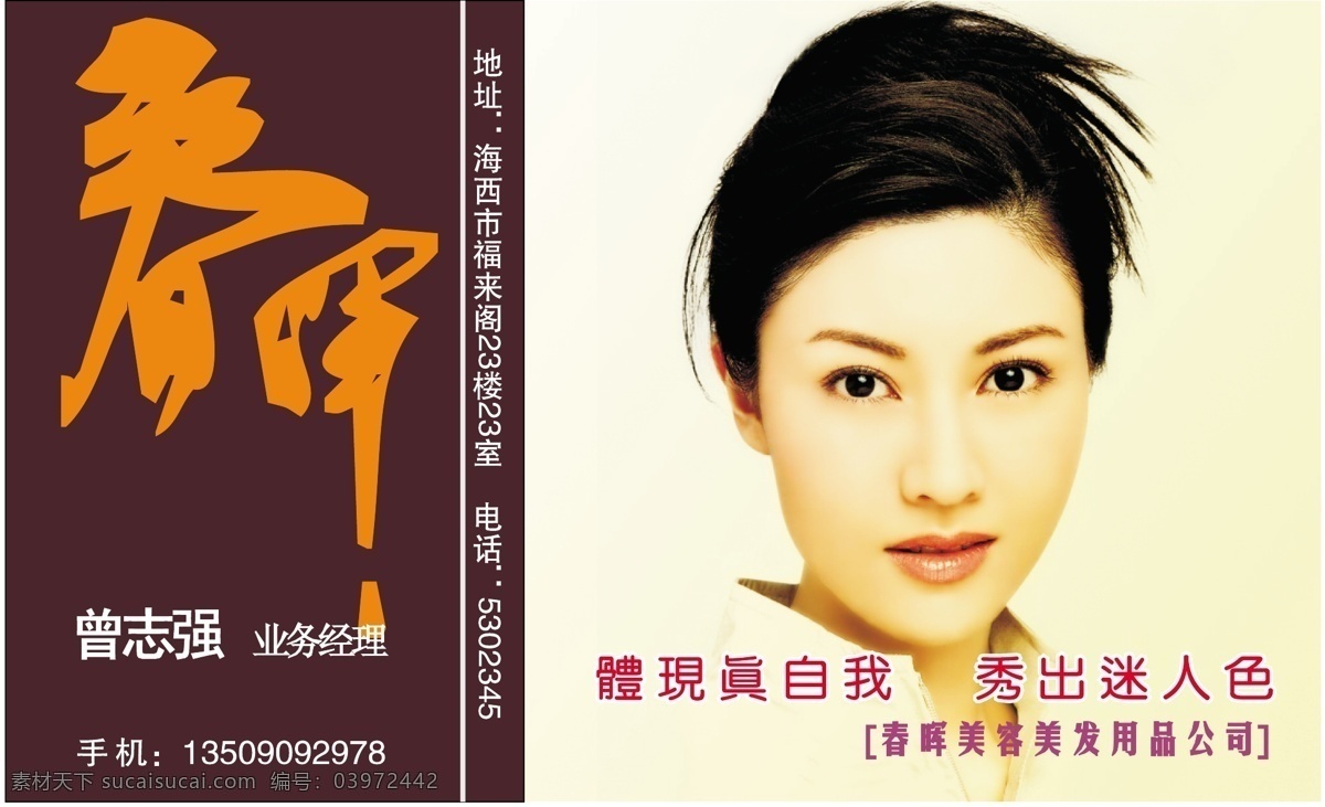 名片 模板 美容美发类 名片模板 平面设计模版 矢量 分层 源文件