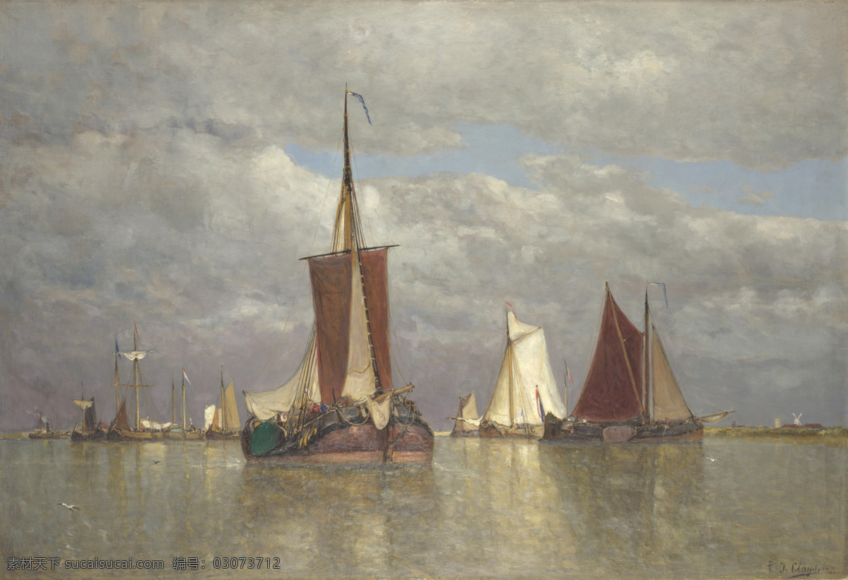 湖光 水 波纹 高清风景油画 油画 湖光水波纹 装饰素材