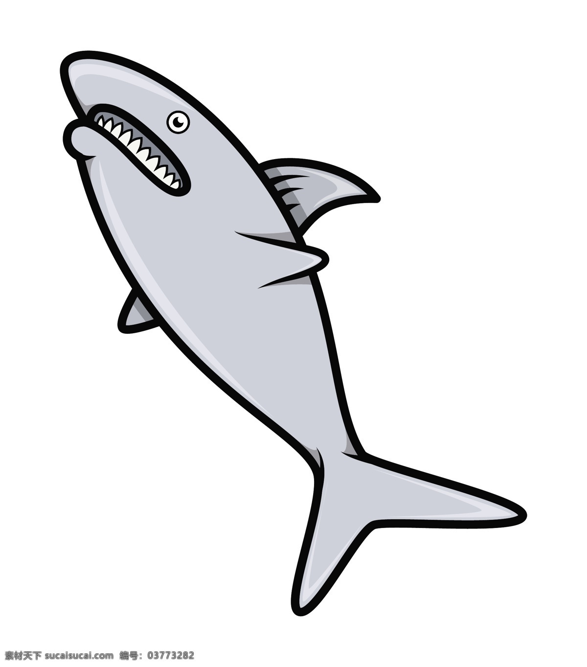 鲨鱼 卡通 插画 矢量 矢量图 其他矢量图