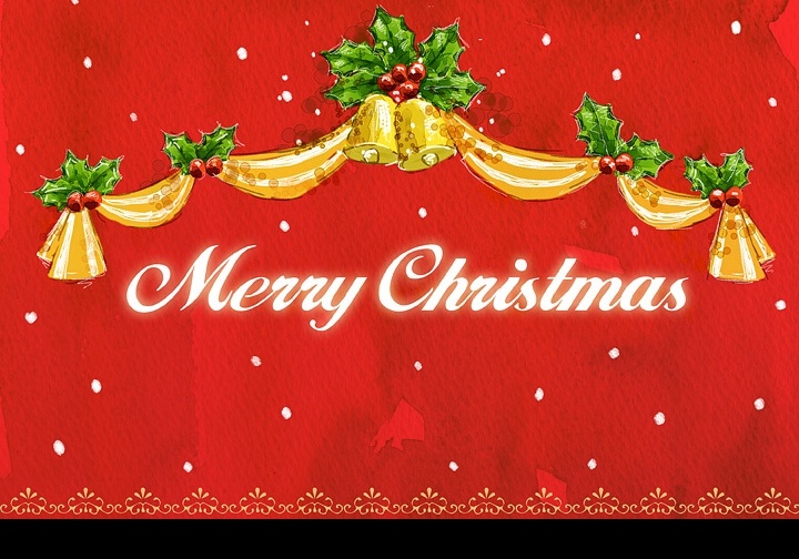 圣诞装饰铜铃 圣诞节 新年 merry c ristmas 圣诞装饰 铜铃 花边 psd素材 分层 源文件库