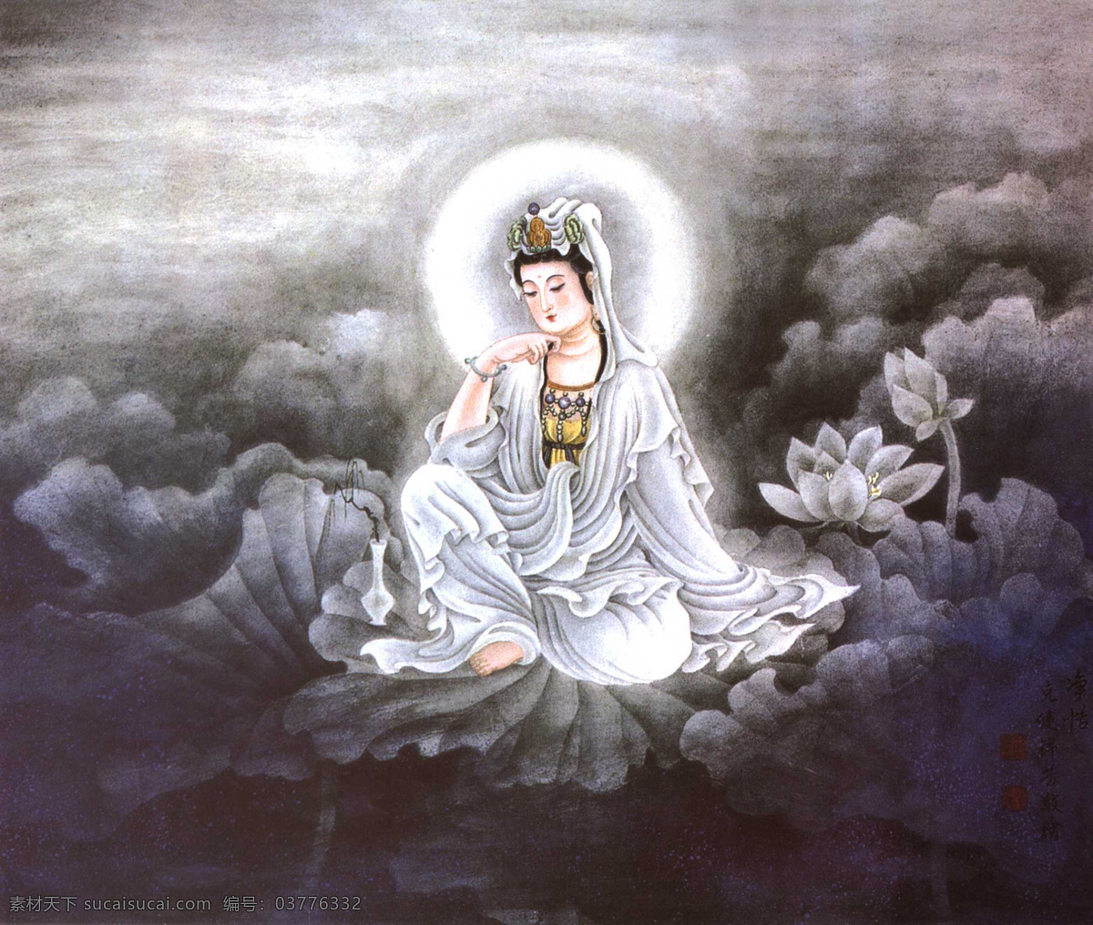 观音菩萨 神话 佛 佛像 佛画 宗教人物 万物 人物图库 生活人物
