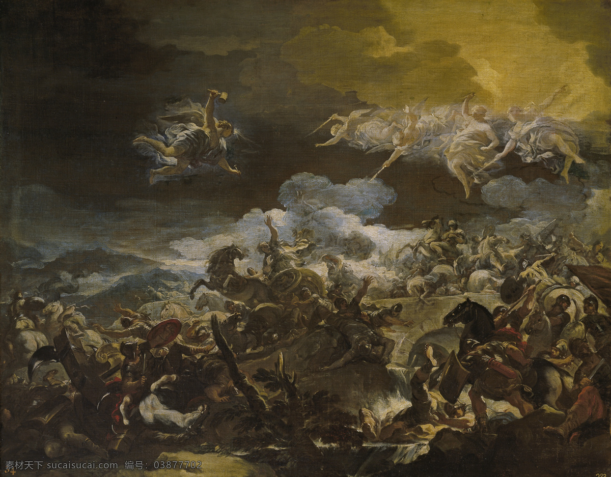 presto 人物 油画 装饰画 意大利 画家 卢卡 焦尔 达诺 fa sisara derrota la luca giordano 历史 战争 装饰素材