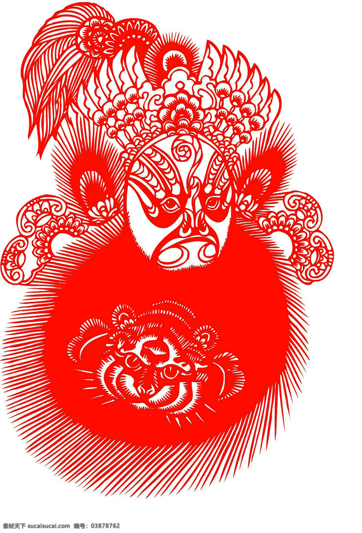 中国 古典 剪纸艺术 传统 复古 怀旧 剪影 人物 中国风 崇侯虎 进妲己 文化艺术