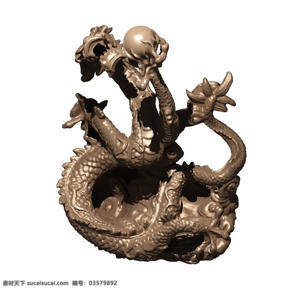 盘龙 戏 珠 铜质 雕塑 3d max模型 戏珠 max 模型 其他模型 3d设计模型 源文件