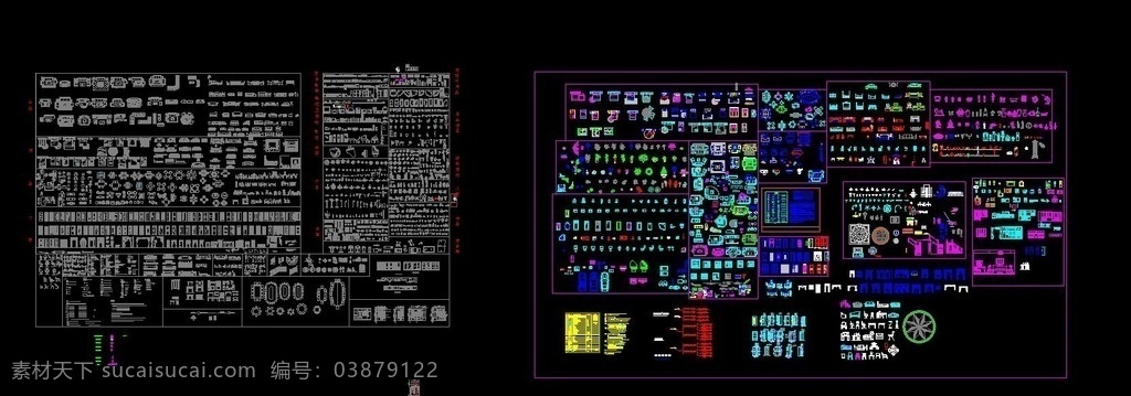 平 立面 最全 cad 平面 家具 沙发 植物 家装 室内设计 环境设计 dwg
