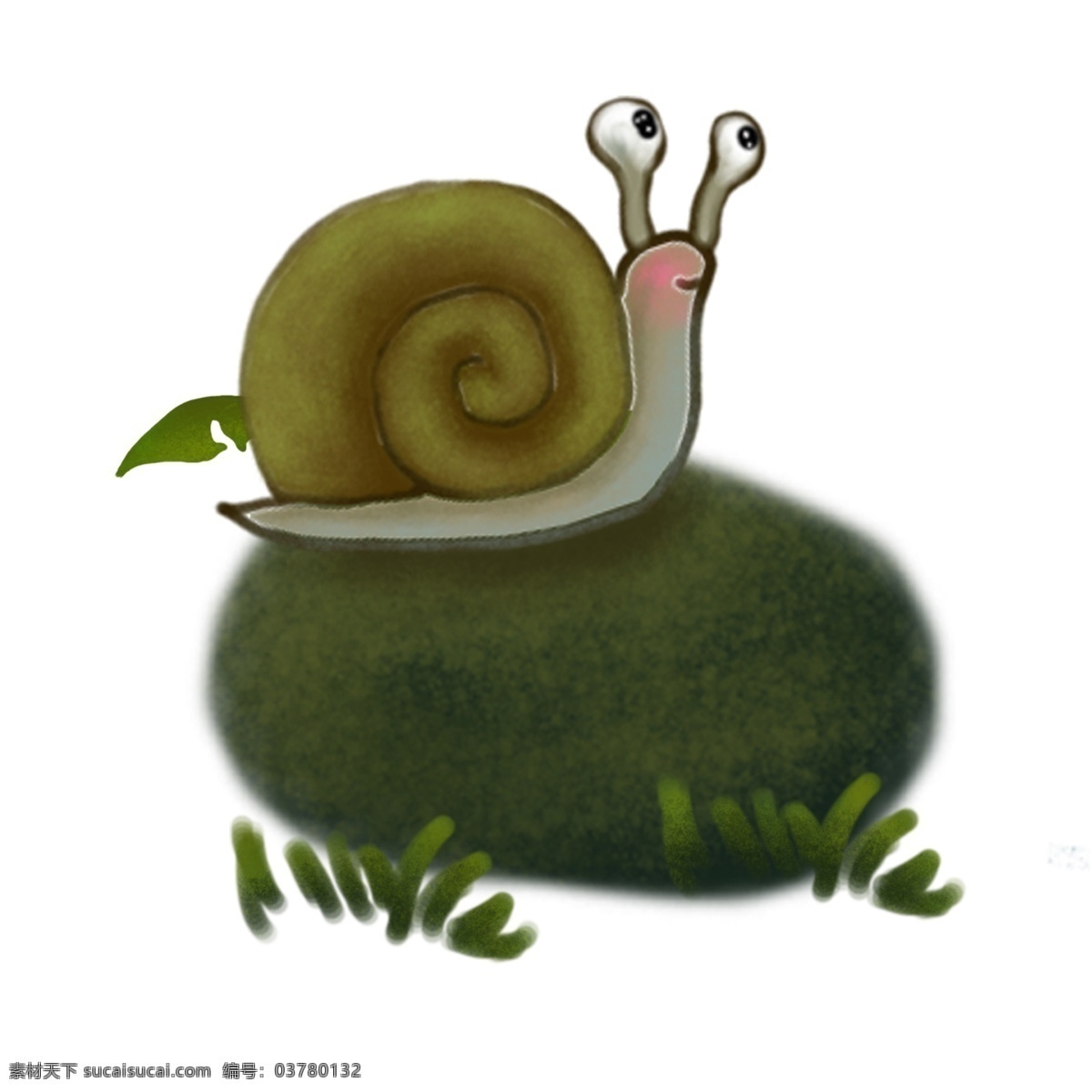卡通 涂鸦 小 蜗牛 图案 水彩 插画 创意 简约 小清新 手绘 元素 装饰