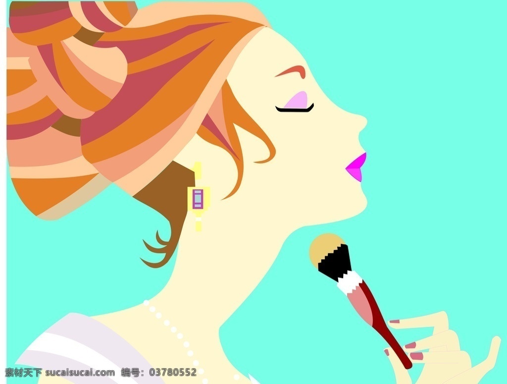 化妆 女人 矢量图 化妆品 矢量卡通 插画